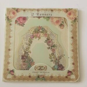 Michal Negrin Runners 2 Dining Table Kitchen Home Decor Victorian Roses Floral